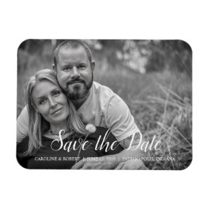 Magnet Flexible Photo manuscrite romantique de script Enregistrer 