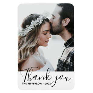 Magnet Flexible Photo Mariage Merci moderne