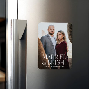 Magnet Flexible Photo Mariés et Lumineux Minimaliste