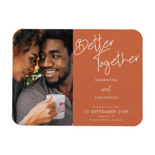 Magnet Flexible Photo Mieux Ensemble Terracotta Enregistrer La Dat