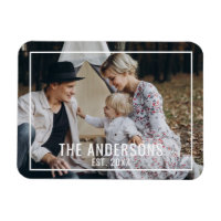 Photo personnalisée avec nom de famille et année d