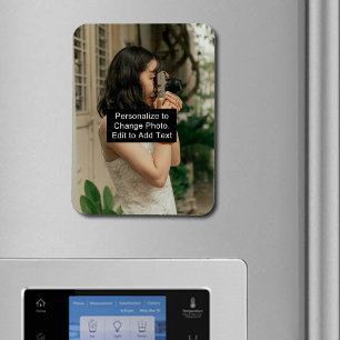Magnet Flexible Photo personnalisée Nom de l'oeuvre Slogan Rec