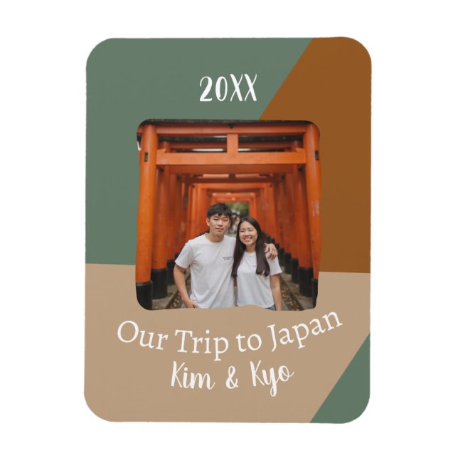 Magnet Flexible Photo personnalisée Notre voyage au Japon Souvenir (Vertical)