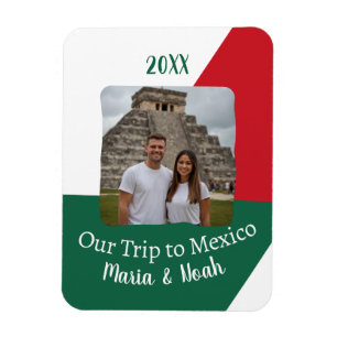 Magnet Flexible Photo personnalisée Notre voyage au Mexique Souven
