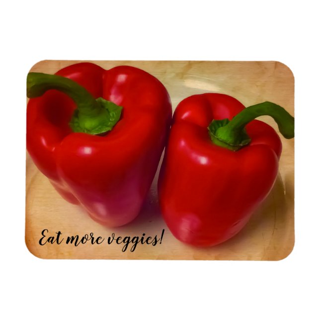Magnet Flexible Photo Poivrons rouges parfaits (Horizontal)