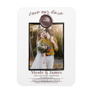 Magnet Flexible Photographie de mariage avec sceau de cire en or r