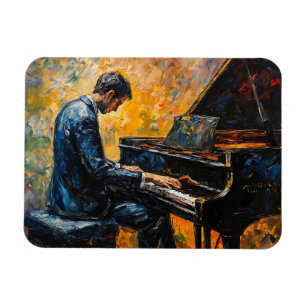 Magnet Flexible Piano Player - Peinture à l'huile