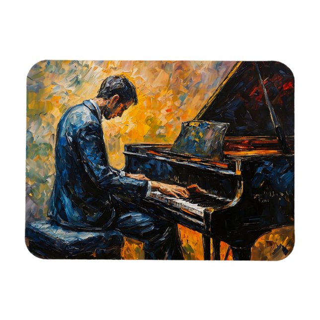 Magnet Flexible Piano Player - Peinture à l'huile (Horizontal)