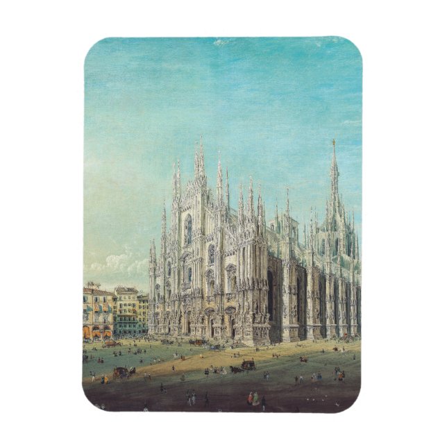 Magnet Flexible Piazza del Duomo à Milan par Carlo Bossoli (Vertical)