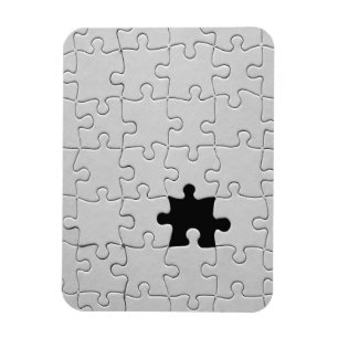 Magnet Flexible Pièce de puzzle blanche manquante