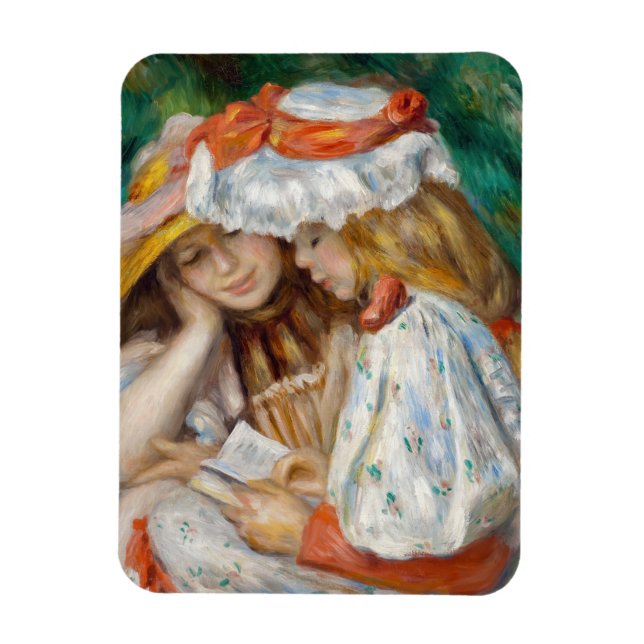 Magnet Flexible Pierre-Auguste Renoir - Deux Filles Lecture (Vertical)