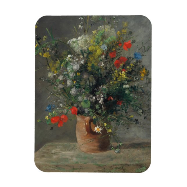 Magnet Flexible Pierre-Auguste Renoir - Fleurs dans un Vase 1866 (Vertical)