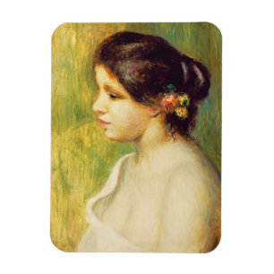 Magnet Flexible Pierre une jeune femme de Renoir avec des fleurs