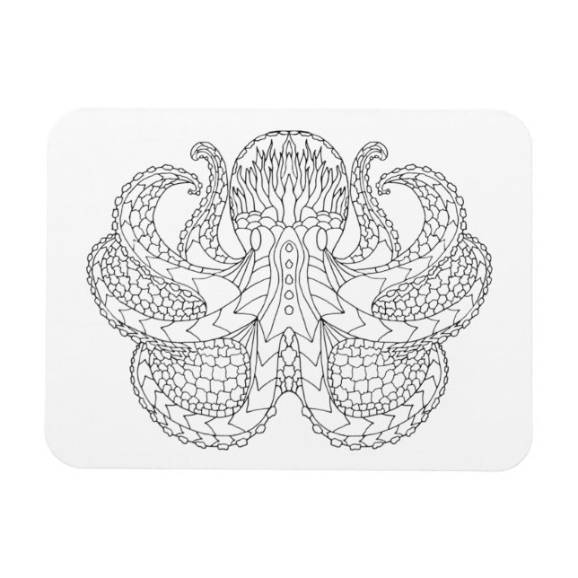 Magnet Flexible Pieuvre à motifs ethniques (Horizontal)