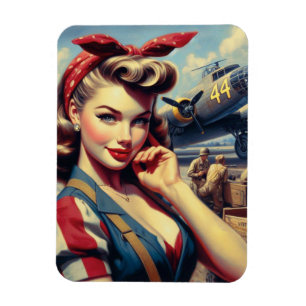 Magnet Flexible Pin d'avion vintage vers le haut