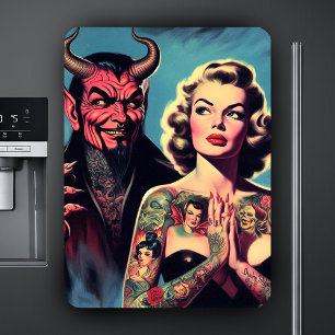 Magnet Flexible Pin-up tatoué rétro diabolique