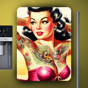 Magnet Flexible Pin-up tatoué vintage