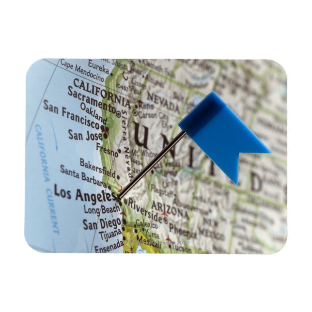 Magnet Flexible Pingle de carte placée à Los Angeles, Californie s (Horizontal)