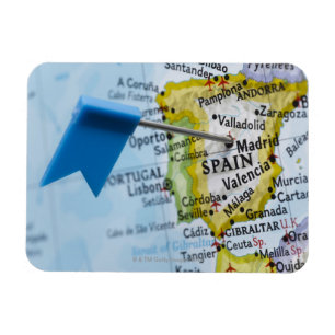 Magnet Flexible Pingle de carte placée à Madrid, Espagne sur la ca