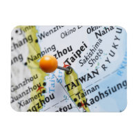 Pinglette de carte placée à Taipei, Taïwan sur la