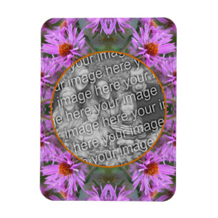Magnet Flexible Pink New England Aster Flowers Ajouter Votre Photo