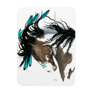 Magnet Flexible Pinto Horse Feathers par Bihrle