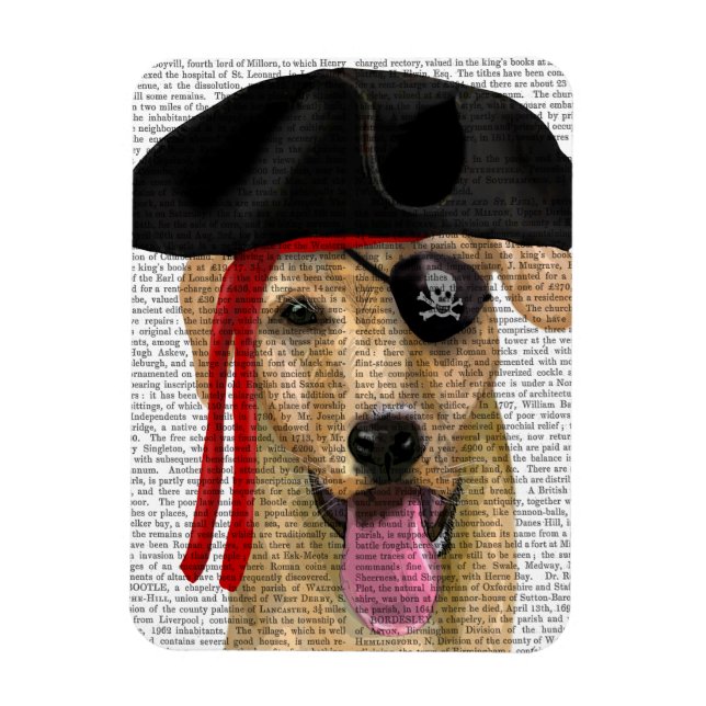 Magnet Flexible Pirate jaune du Labrador 2 (Vertical)