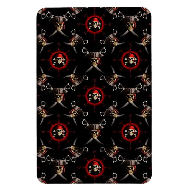 Magnet Flexible Pirate Skuls (Vertical)
