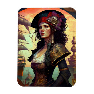 Magnet Flexible Pirate Woman Imaginaire Art