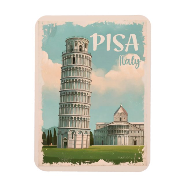 Magnet Flexible Pise Italie - Tour penchée, Piazza dei Miracoli (Vertical)