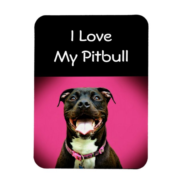 Magnet Flexible Pitbull Love (Vertical)