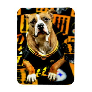Magnet Flexible Pitbull Secourt Dog Football Fanatic