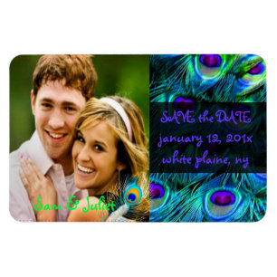 Magnet Flexible PixDezines paon photo enregistrer la date/do-it-yo