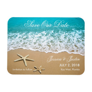 Magnet Flexible Plage avec Starfish Sauvez l'aimant Date