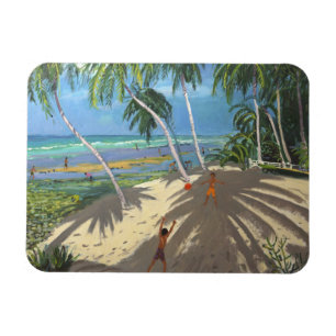 Magnet Flexible Plage Barbade 2013 de Clovelly de palmiers