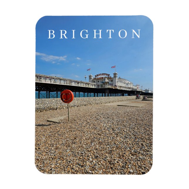 Magnet Flexible Plage de Brighton et vue sur la jetée aimant frigo (Vertical)