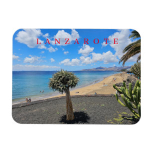 Magnet Flexible Plage de Lanzarote et nuages vue aimant