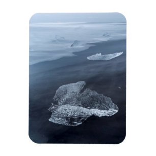 Magnet Flexible Plage de sable noir et glace, Islande
