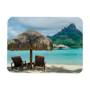 Magnet Flexible Plage sur Bora Bora aimant rectangulaire
