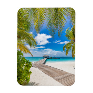 Magnet Flexible Plages tropicales   Jetty en bois des Maldives
