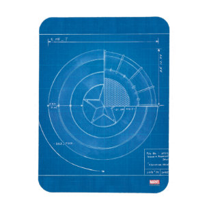 Magnet Flexible Plan du bouclier de Captain America