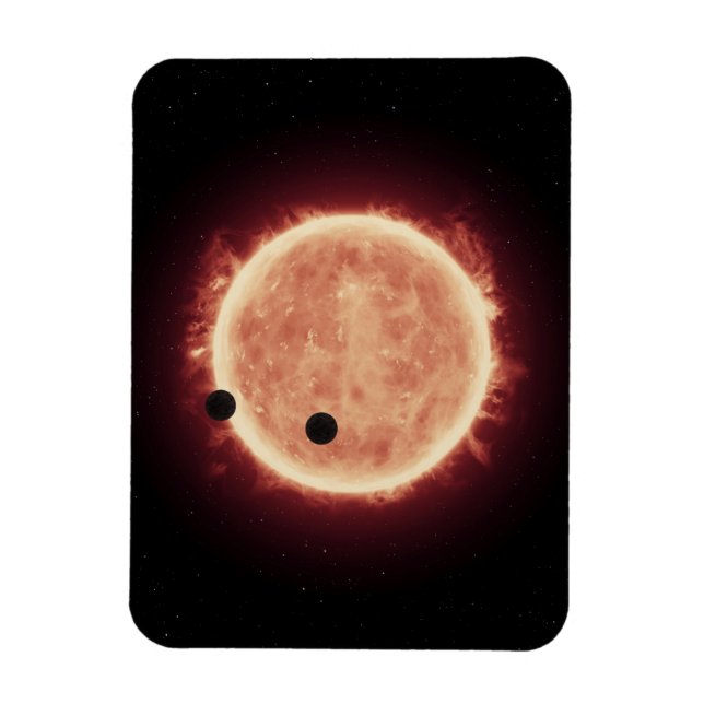 Magnet Flexible Planètes Transitant Red Nwarf Star Dans Trappist-1 (Vertical)