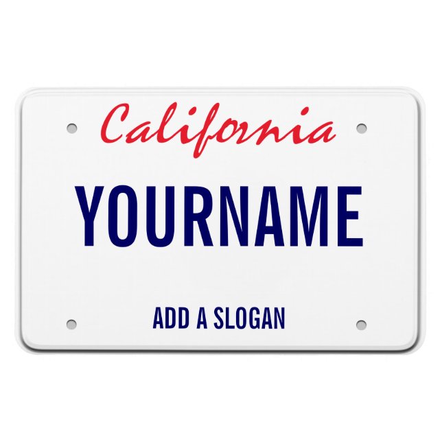 Magnet Flexible Plaque de licence californienne (personnalisée) (Horizontal)