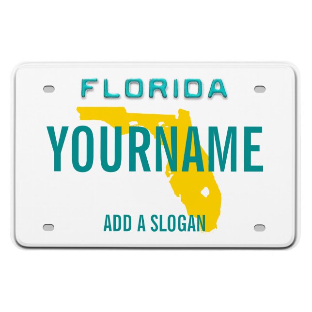 Magnet Flexible Plaque de licence Floride (personnalisée) (Horizontal)