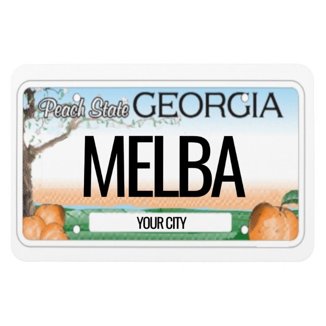 Magnet Flexible Plaque de licence Géorgie flexible (Horizontal)
