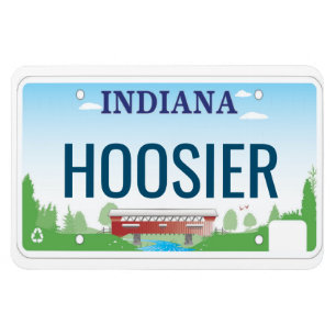 Magnet Flexible Plaque de licence Indiana flexible