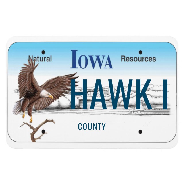 Magnet Flexible Plaque de licence Iowa flexible (Horizontal)