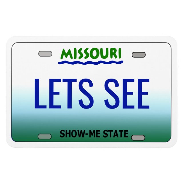 Magnet Flexible Plaque de licence Missouri flexible (Horizontal)