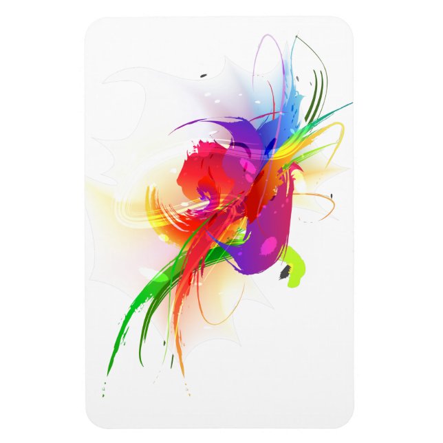 Magnet Flexible Plaques de peinture Abstraites Rainbow Lorikeet (Vertical)