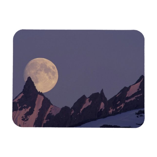 Magnet Flexible Pleine lune augmente | Chugach Mountains Alaska (Horizontal)